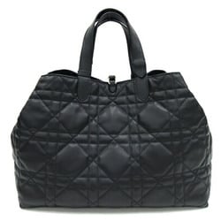 Christian Dior Dior Handbag Toujours Bag Large M2820OSHJ Black Calfskin Tote Micro Cannage Women's DIOR