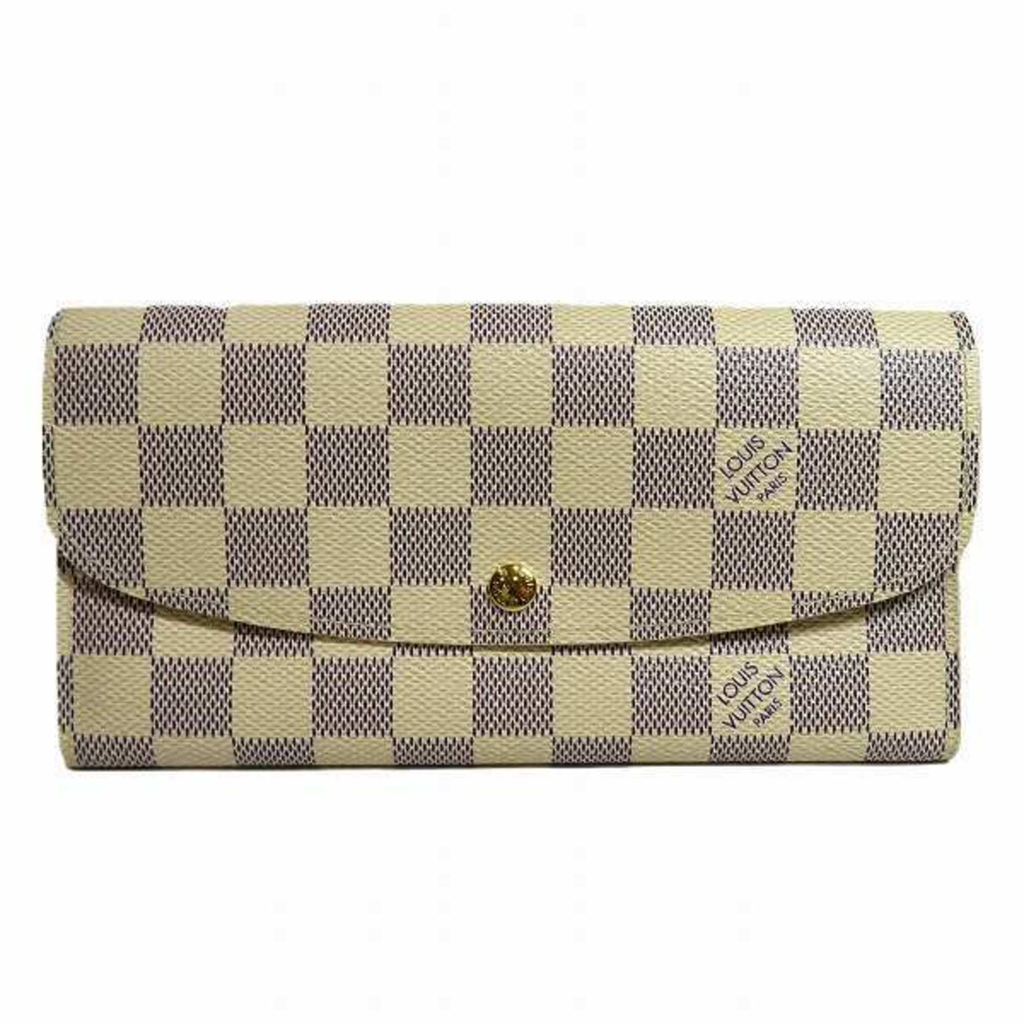 Louis Vuitton Damier Azur Portefeuille Emilie N63021 Long Wallet for Women