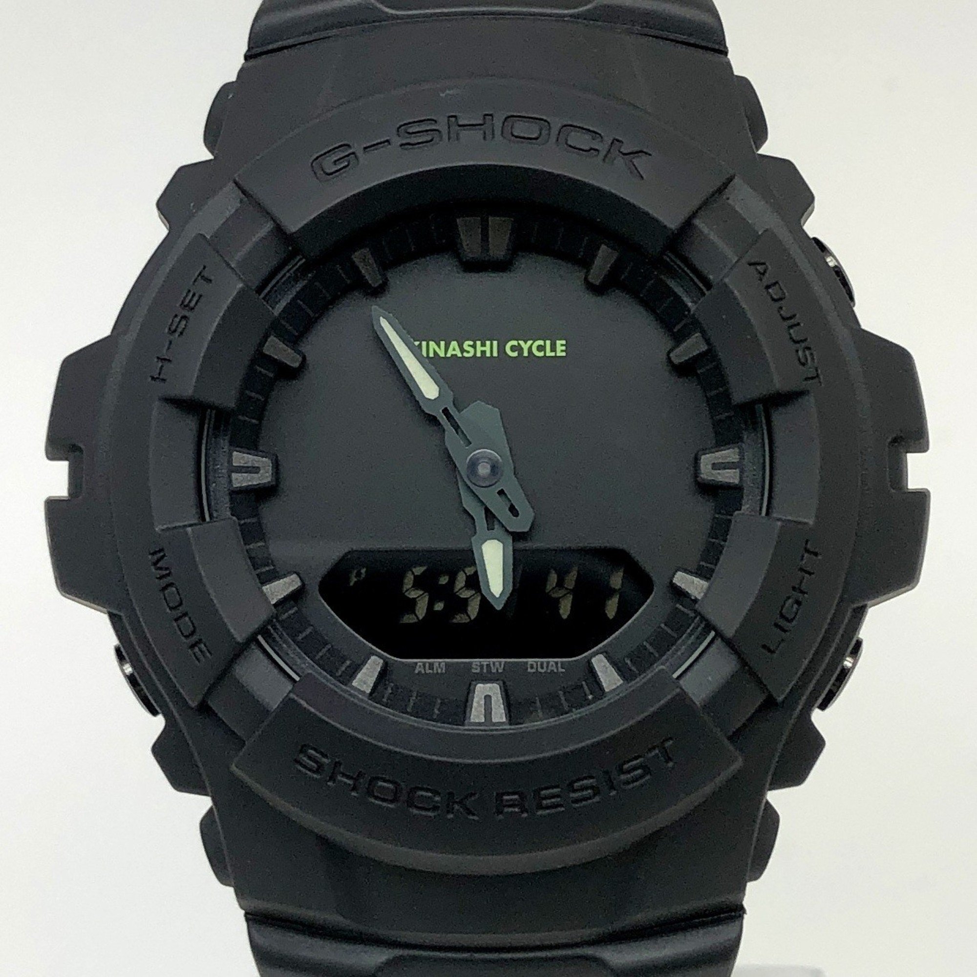 G-SHOCK CASIO Casio Watch G-100 Kinashi Cycle G-Shock 5 (Analog) 3rd Edition Released October 2017 Ana-Digi Black Green Mikunigaoka Store IT6VA09WLU40