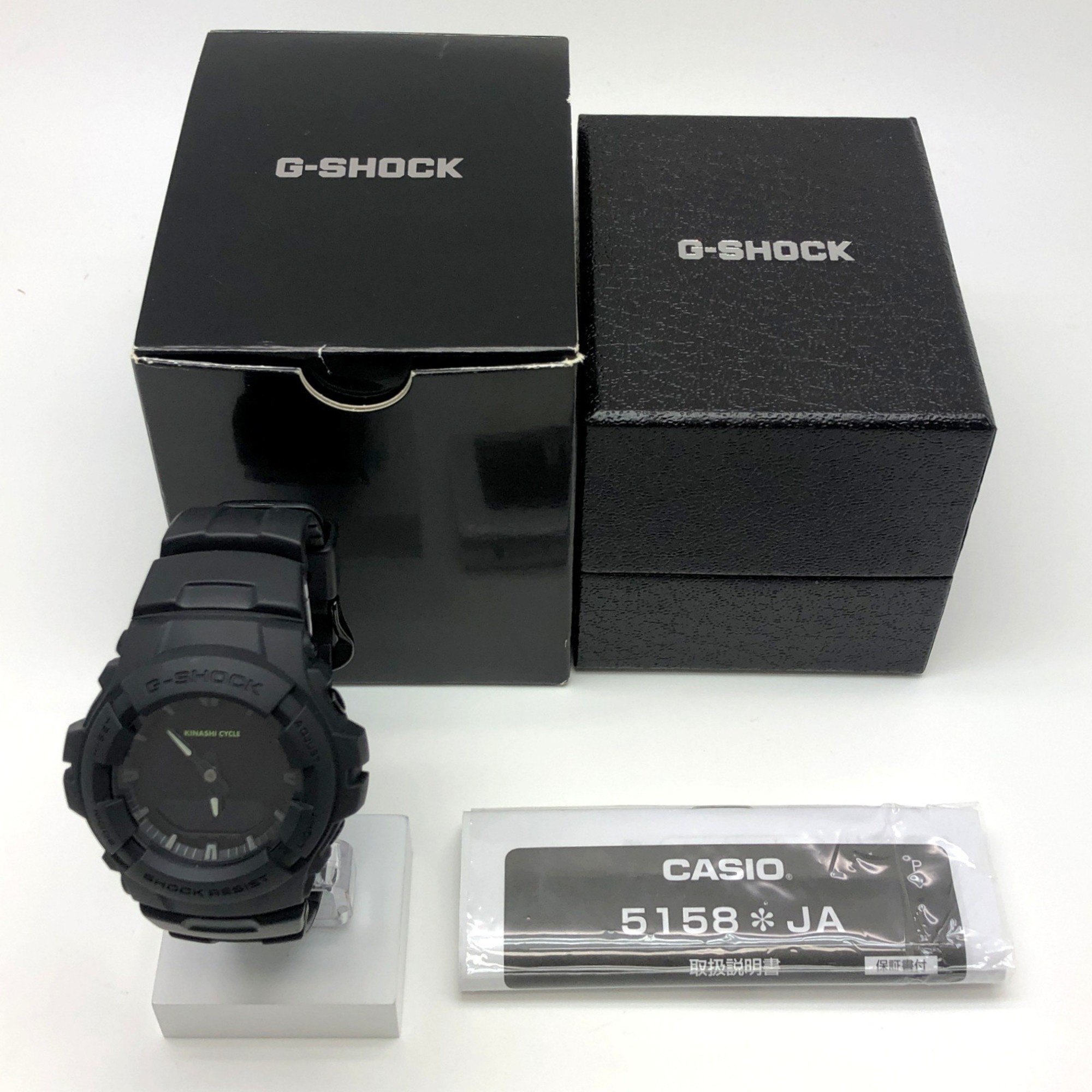 G-SHOCK CASIO Casio Watch G-100 Kinashi Cycle G-Shock 5 (Analog) 3rd Edition Released October 2017 Ana-Digi Black Green Mikunigaoka Store IT6VA09WLU40