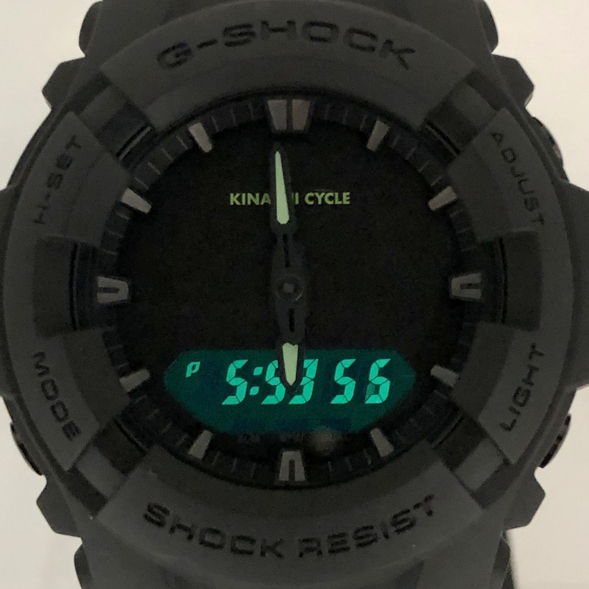 G-SHOCK CASIO Casio Watch G-100 Kinashi Cycle G-Shock 5 (Analog) 3rd Edition Released October 2017 Ana-Digi Black Green Mikunigaoka Store IT6VA09WLU40