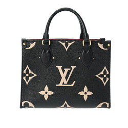 LOUIS VUITTON Louis Vuitton Monogram Empreinte On the Go PM Black/Beige M45659 Women's Leather Handbag