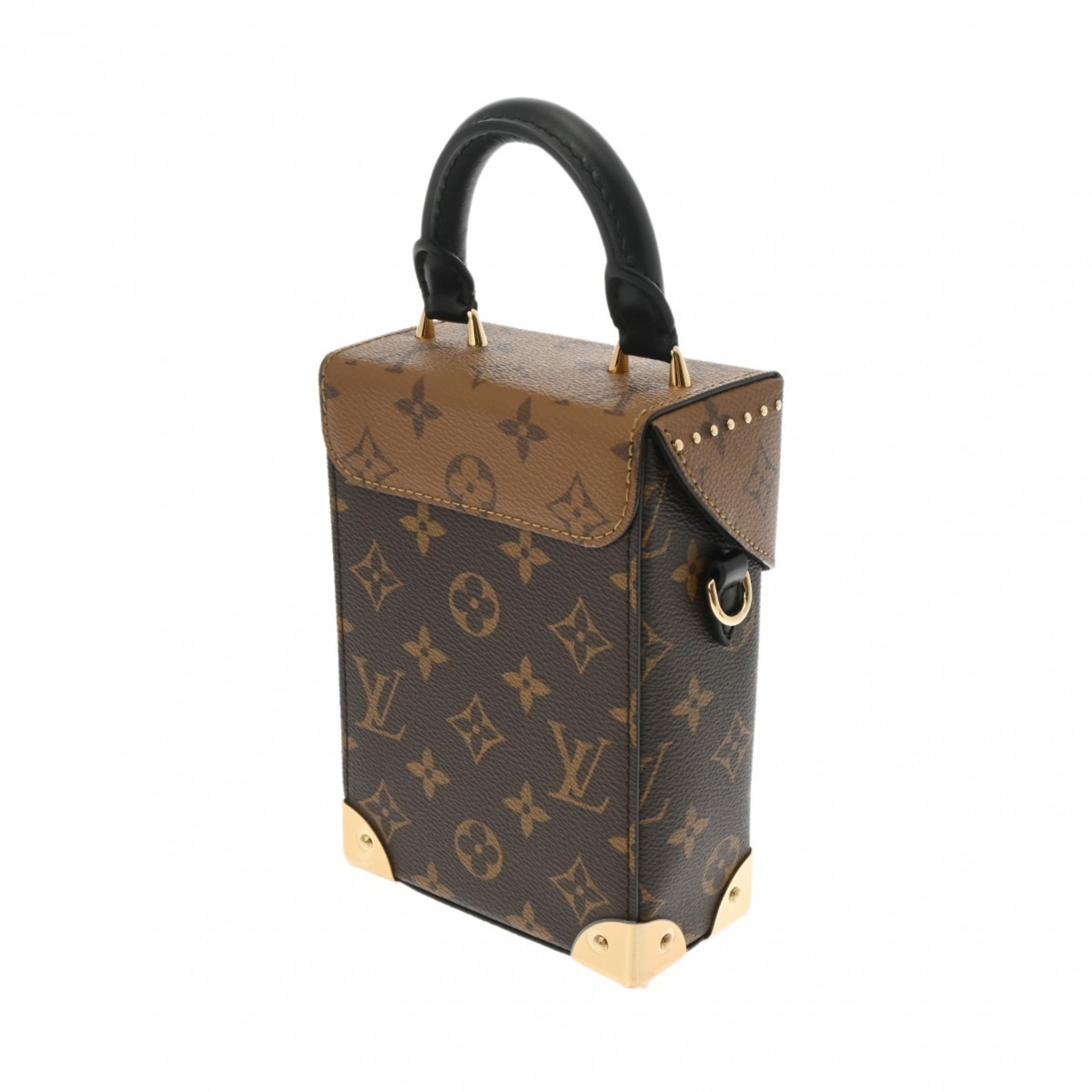 LOUIS VUITTON Louis Vuitton Monogram Reverse Camera Box Brown M82465 Women's Shoulder Bag