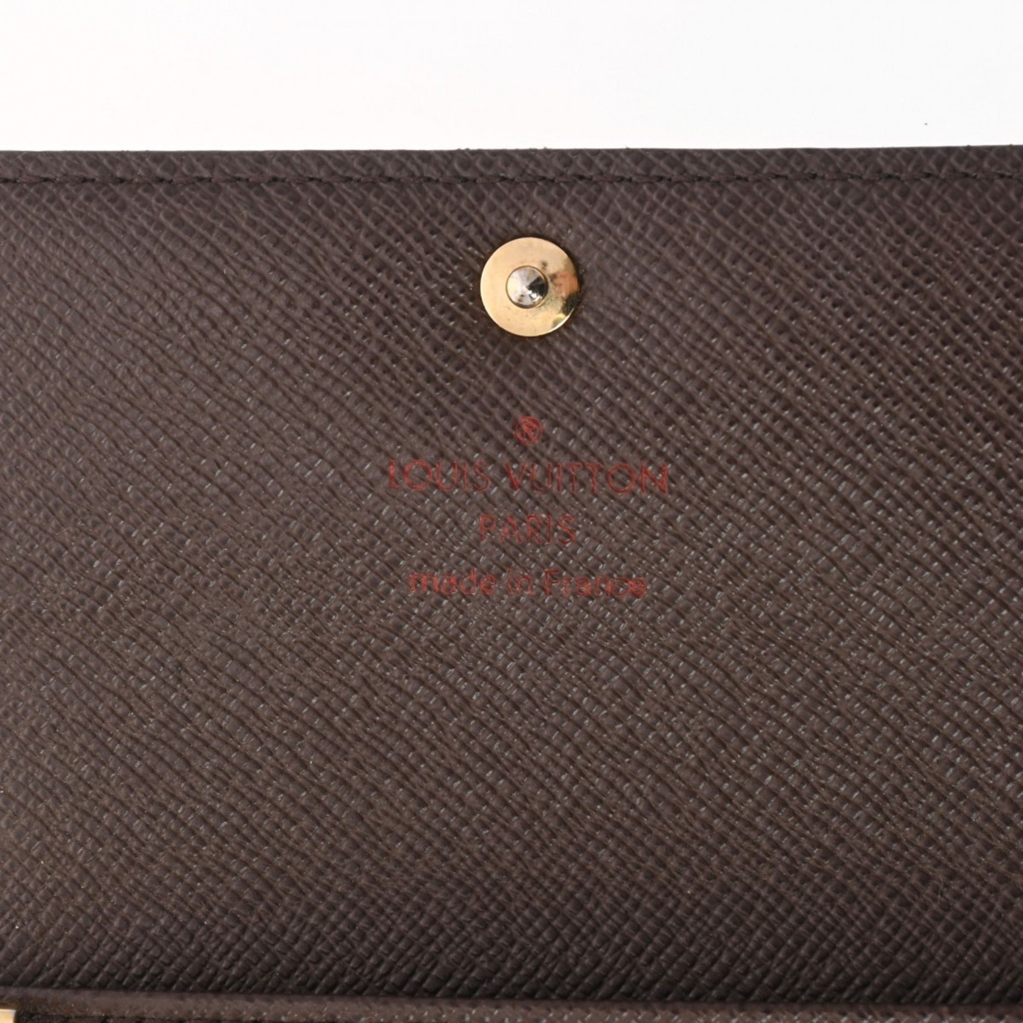 LOUIS VUITTON Louis Vuitton Damier 6-Key Case Brown N62630 Unisex Canvas Key