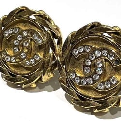 CHANEL Coco Mark Rhinestone 23 Accessories Earrings Women's