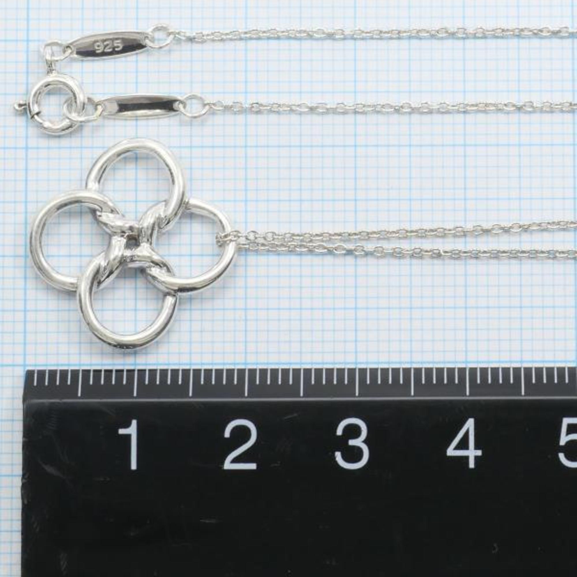 Tiffany Quadrofolio Silver Necklace Bag Total weight approx. 3.4g Approx. 40cm Similar