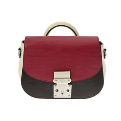 LOUIS VUITTON Louis Vuitton Epi Eden PM White/Bordeaux/Rouge M40655 Women's Leather Handbag