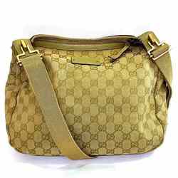 GUCCI 90762 Green Beige Bag Shoulder Women's