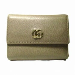 GUCCI GG Marmont Beige 546584 Wallet Tri-fold Men's Women's