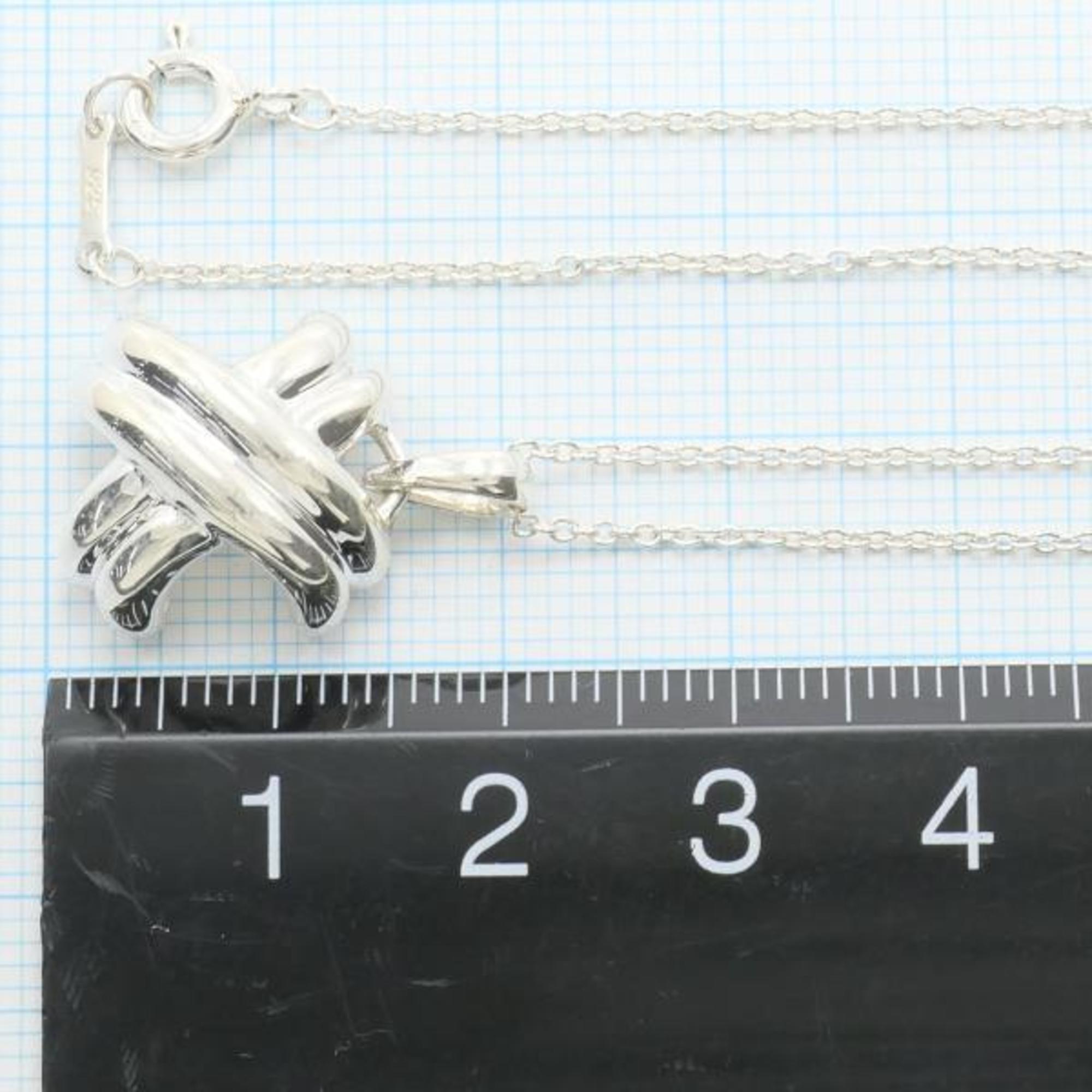 Tiffany Signature Cross Silver Necklace Bag Total weight approx. 5.0g Approx. 41cm Similar