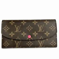 Louis Vuitton Monogram Portefeuille Emily M60136 Long Wallet with Initials for Women