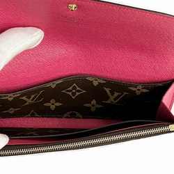 Louis Vuitton Monogram Portefeuille Emily M60136 Long Wallet with Initials for Women