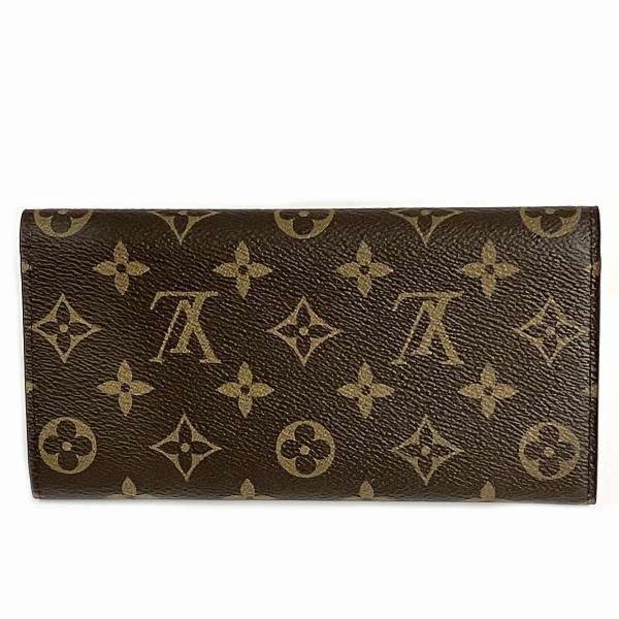 Louis Vuitton Monogram Portefeuille Emily M60136 Long Wallet with Initials for Women