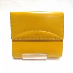 LOEWE W Yellow Leather Wallet Bi-fold for Women