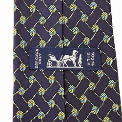 Hermes Navy Silk Accessory Necktie for Men