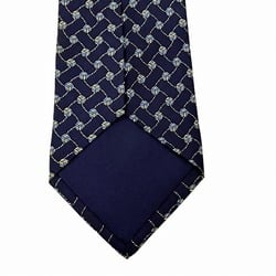 Hermes Navy Silk Accessory Necktie for Men