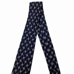 Hermes Navy Silk Accessory Necktie for Men