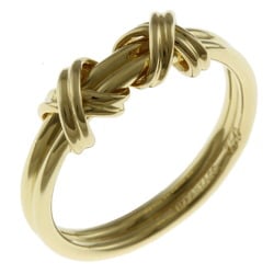 Tiffany Double Signature Ring, Tiffany, size 9, 18k gold, women's, TIFFANY&Co.