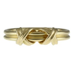 Tiffany Double Signature Ring, Tiffany, size 9, 18k gold, women's, TIFFANY&Co.