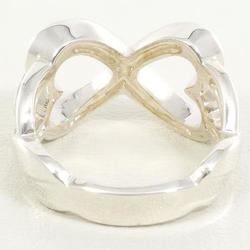 Tiffany Double Loving Heart Silver Ring with Case Total Weight 4.8g Similar