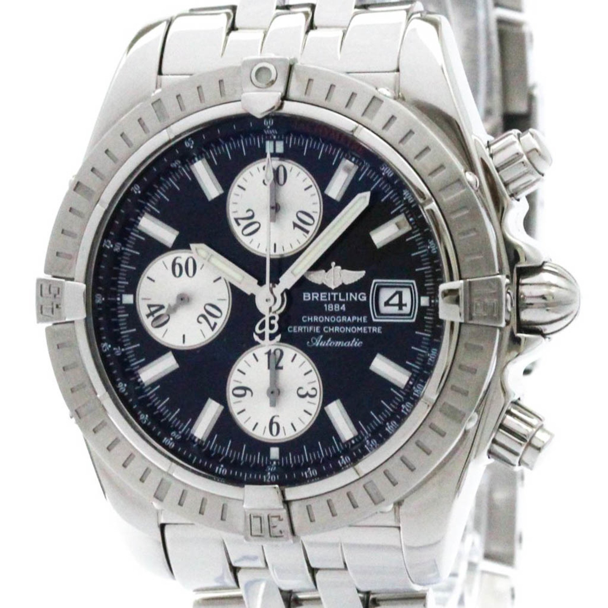 Polished BREITLING Chronomat Evolution Steel Automatic Watch A13356 BF572582