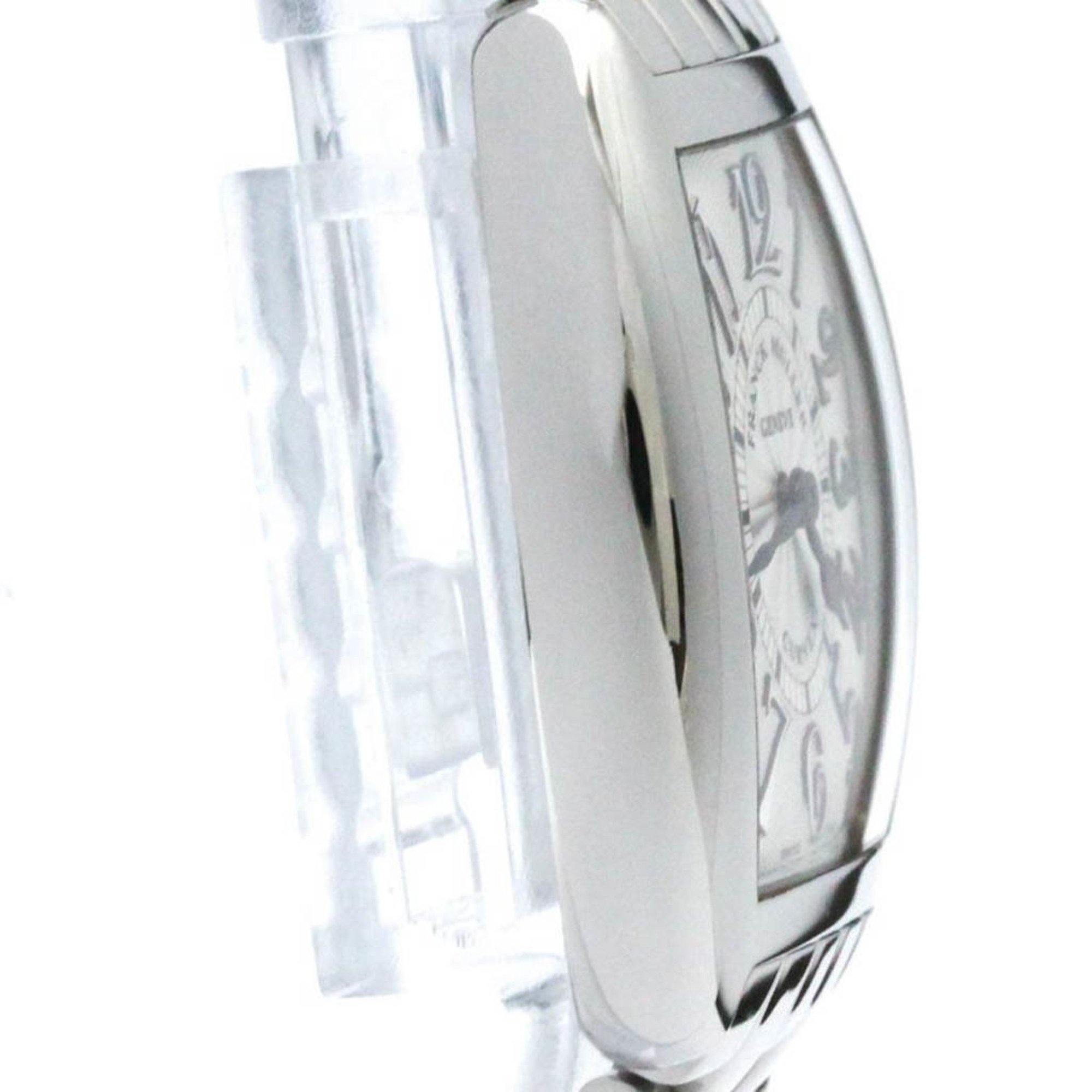 Polished FRANCK MULLER Cintree Curvex Steel Quartz Watch 1752QZREL BF572343