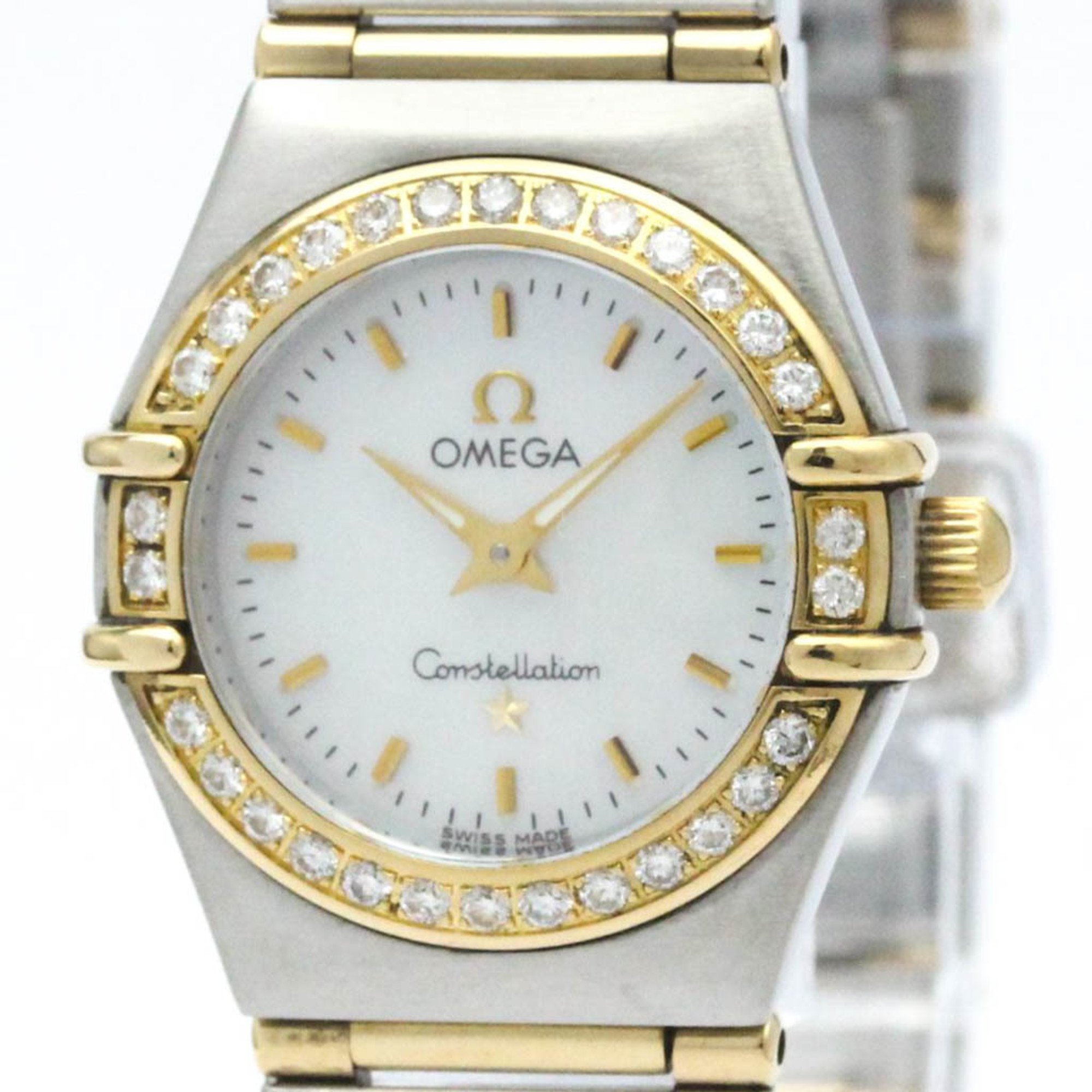 Polished OMEGA Constellation Diamond MOP Dial Quartz Watch 1267.70 BF571665