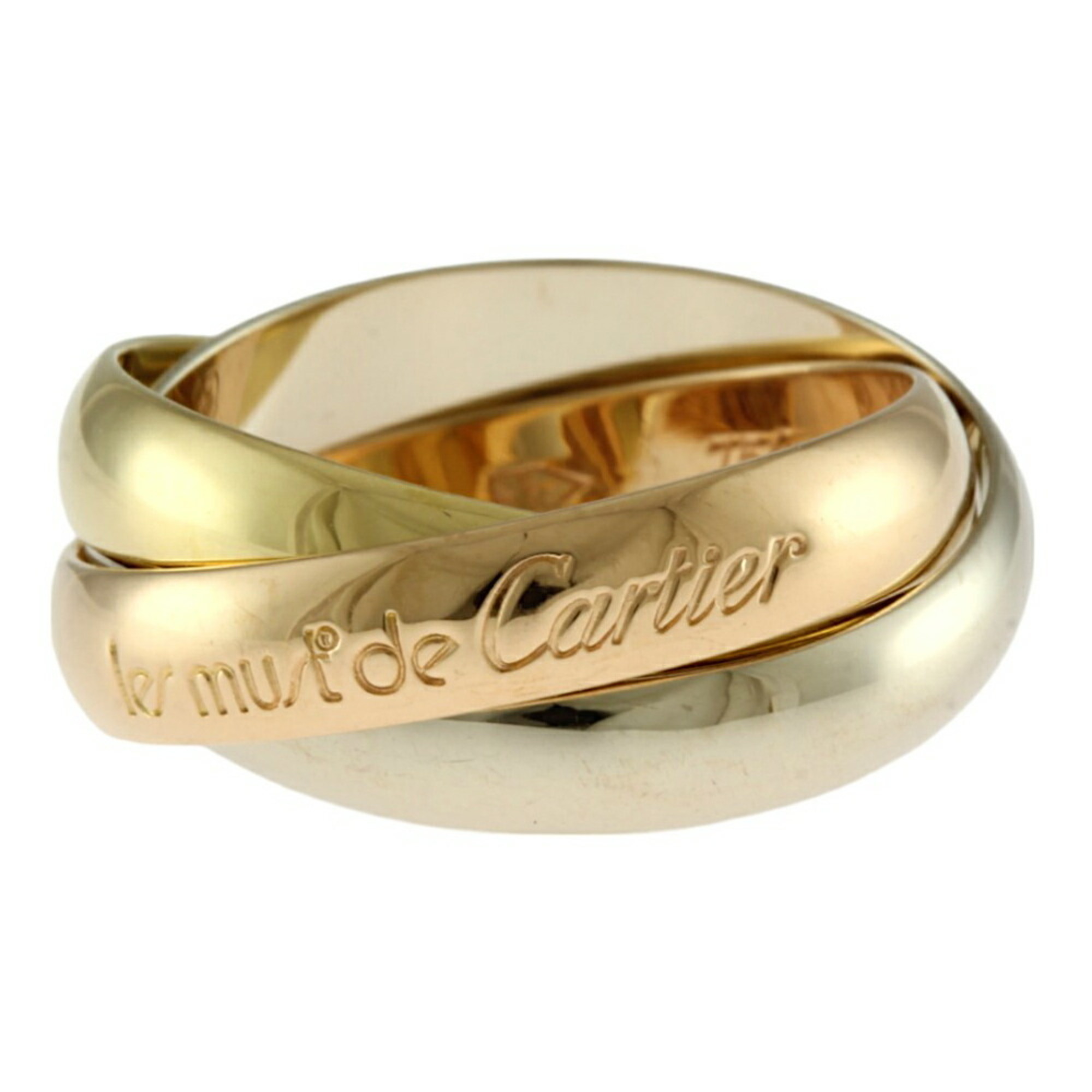 Cartier Trinity Ring, Size 9, 18K Gold, Women's, CARTIER