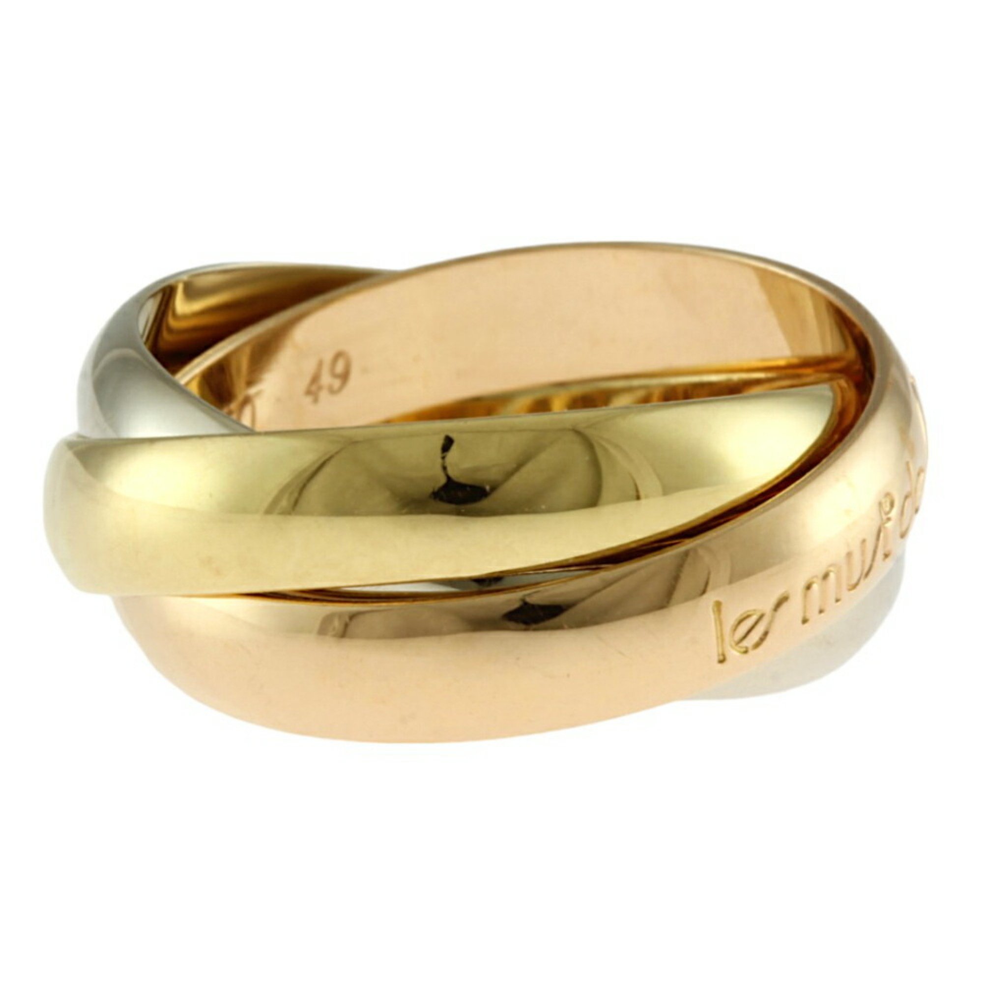 Cartier Trinity Ring, Size 9, 18K Gold, Women's, CARTIER