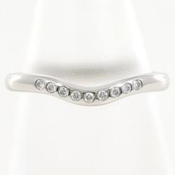 Tiffany Curved Band PT950 Ring Diamond Total Weight approx. 3.5g Similar