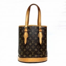 Louis Vuitton Monogram Petit Bucket M42238 Bag Tote Shoulder Women's