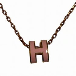 Hermes Pop Ash H Pendant Pink Accessory Necklace Women's