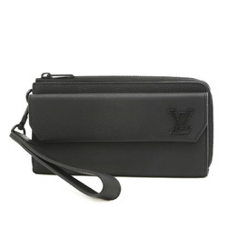 Louis Vuitton Aerogram Zippy Wallet Long Grain Leather Noir M69831