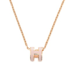 Hermes Pop H Necklace Pink Rose Gold