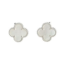Van Cleef & Arpels Alhambra K18WG White Gold Earrings
