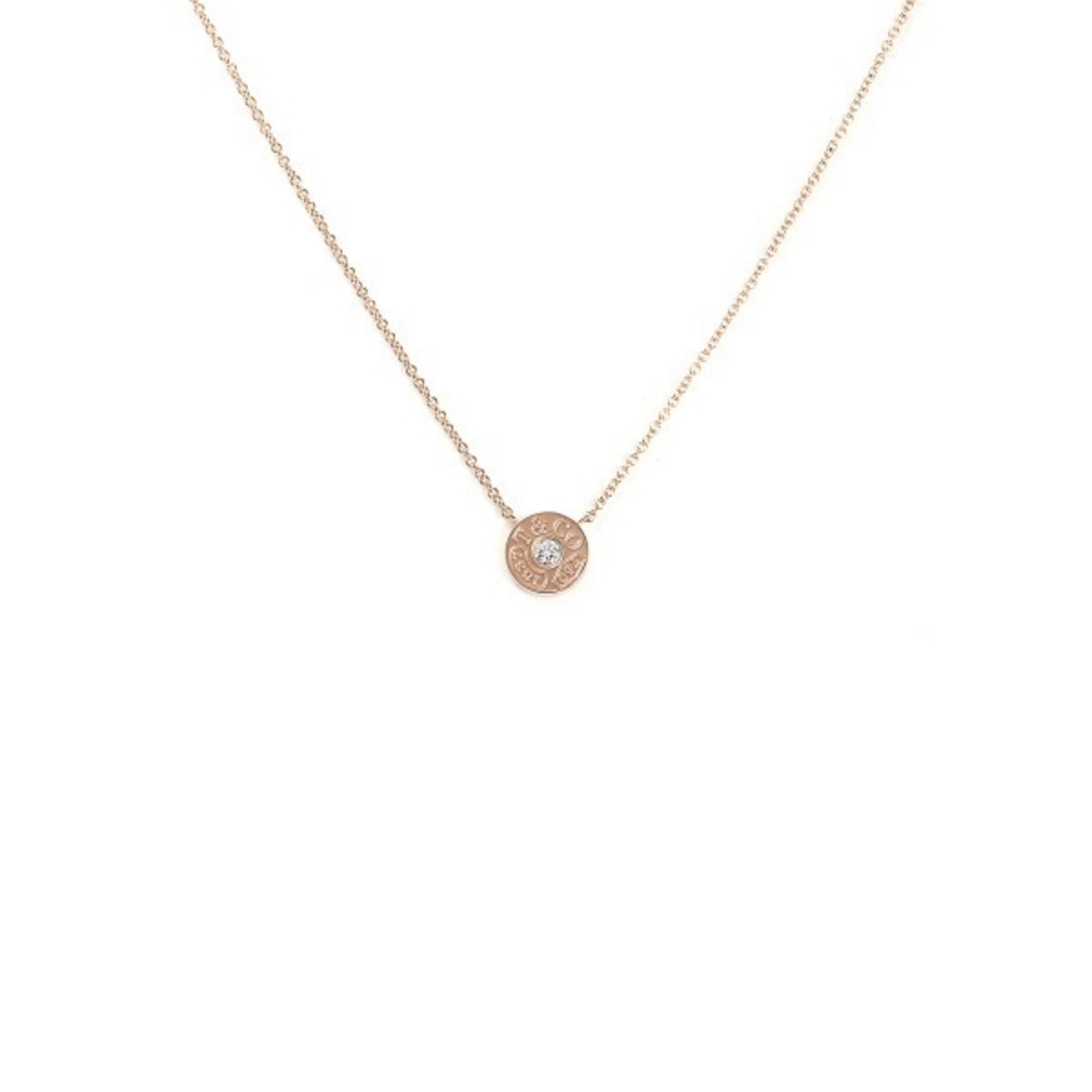 Tiffany 1837 Circle K18PG Pink Gold Necklace