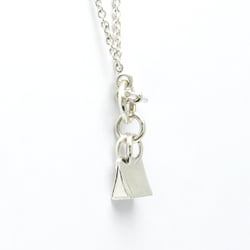 Hermes Birkin Motif Necklace Silver 925 No Stone Men,Women Fashion Pendant Necklace (Silver)