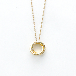 Vendome Aoyama Double Circle Diamond Necklace Pink Gold (18K) Diamond Men,Women Fashion Pendant Necklace (Pink Gold)
