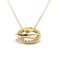 Vendome Aoyama Double Circle Diamond Necklace Pink Gold (18K) Diamond Men,Women Fashion Pendant Necklace (Pink Gold)