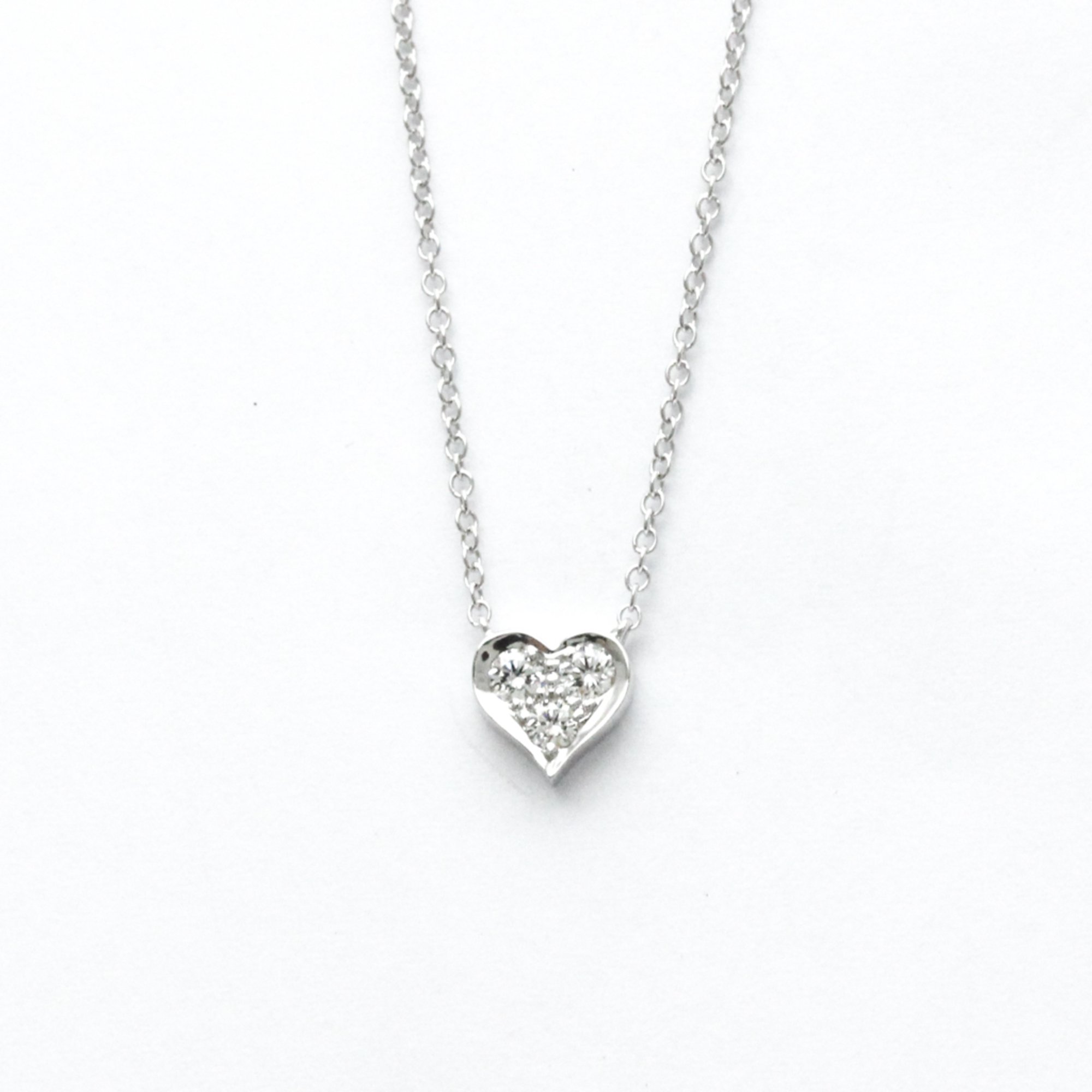 Tiffany Sentimental Heart Necklace Platinum Diamond Men,Women Fashion Pendant Necklace (Silver)