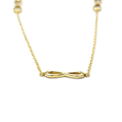 Tiffany Infinity Yellow Gold (18K) No Stone Men,Women Fashion Pendant Necklace (Gold)