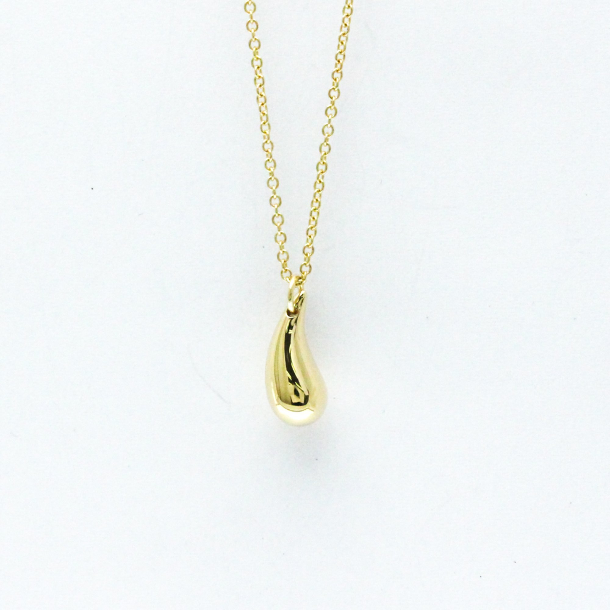 Tiffany Teardrop Yellow Gold (18K) No Stone Men,Women Fashion Pendant Necklace (Gold)