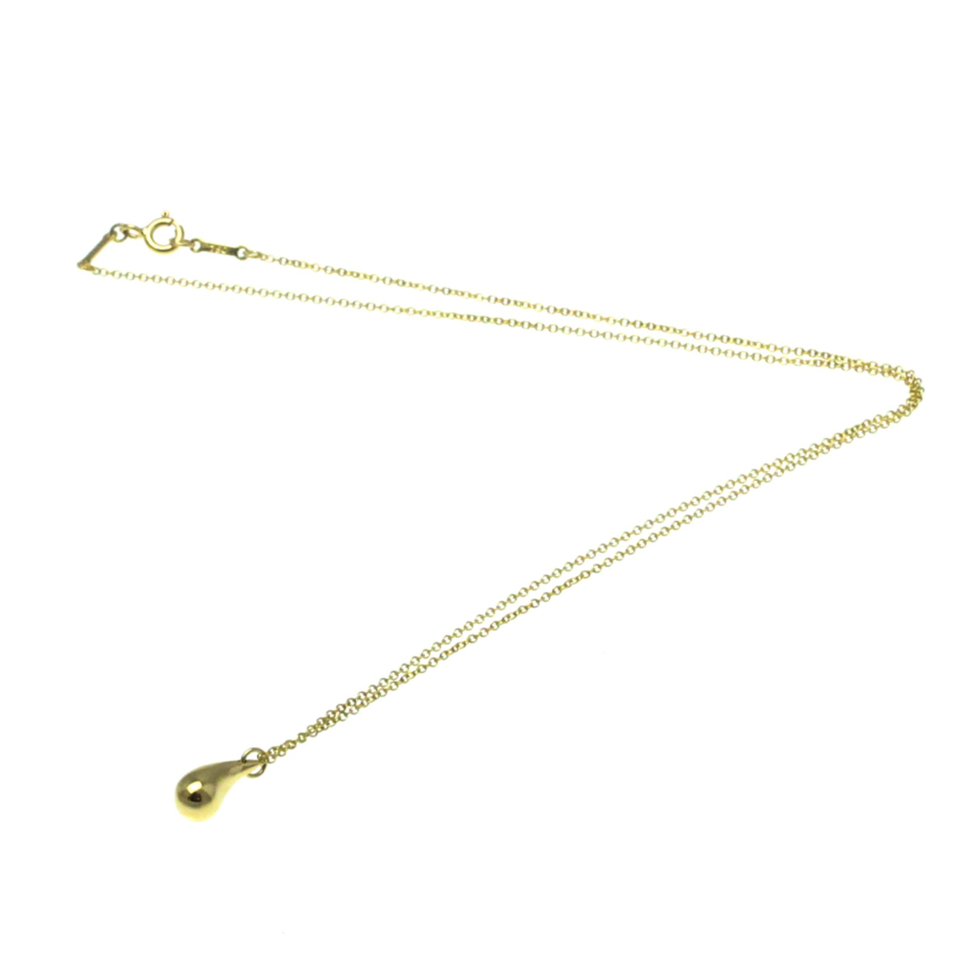 Tiffany Teardrop Yellow Gold (18K) No Stone Men,Women Fashion Pendant Necklace (Gold)