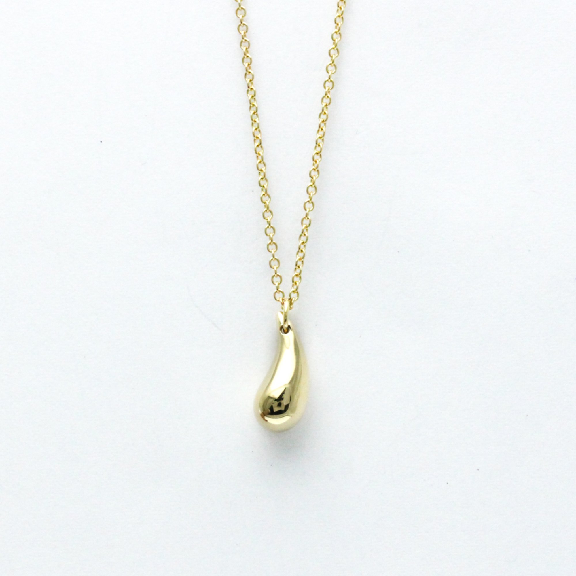 Tiffany Teardrop Yellow Gold (18K) No Stone Men,Women Fashion Pendant Necklace (Gold)