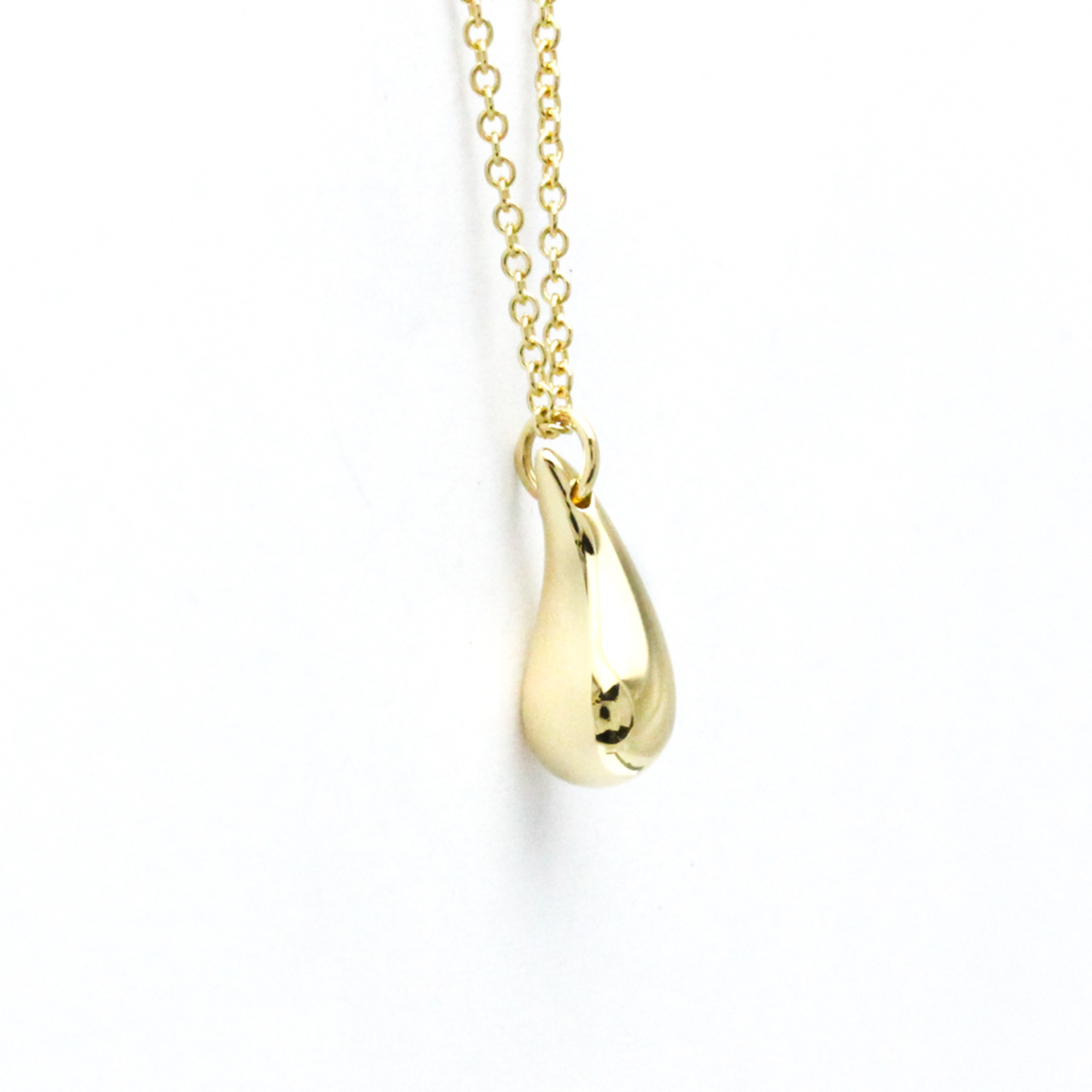 Tiffany Teardrop Yellow Gold (18K) No Stone Men,Women Fashion Pendant Necklace (Gold)