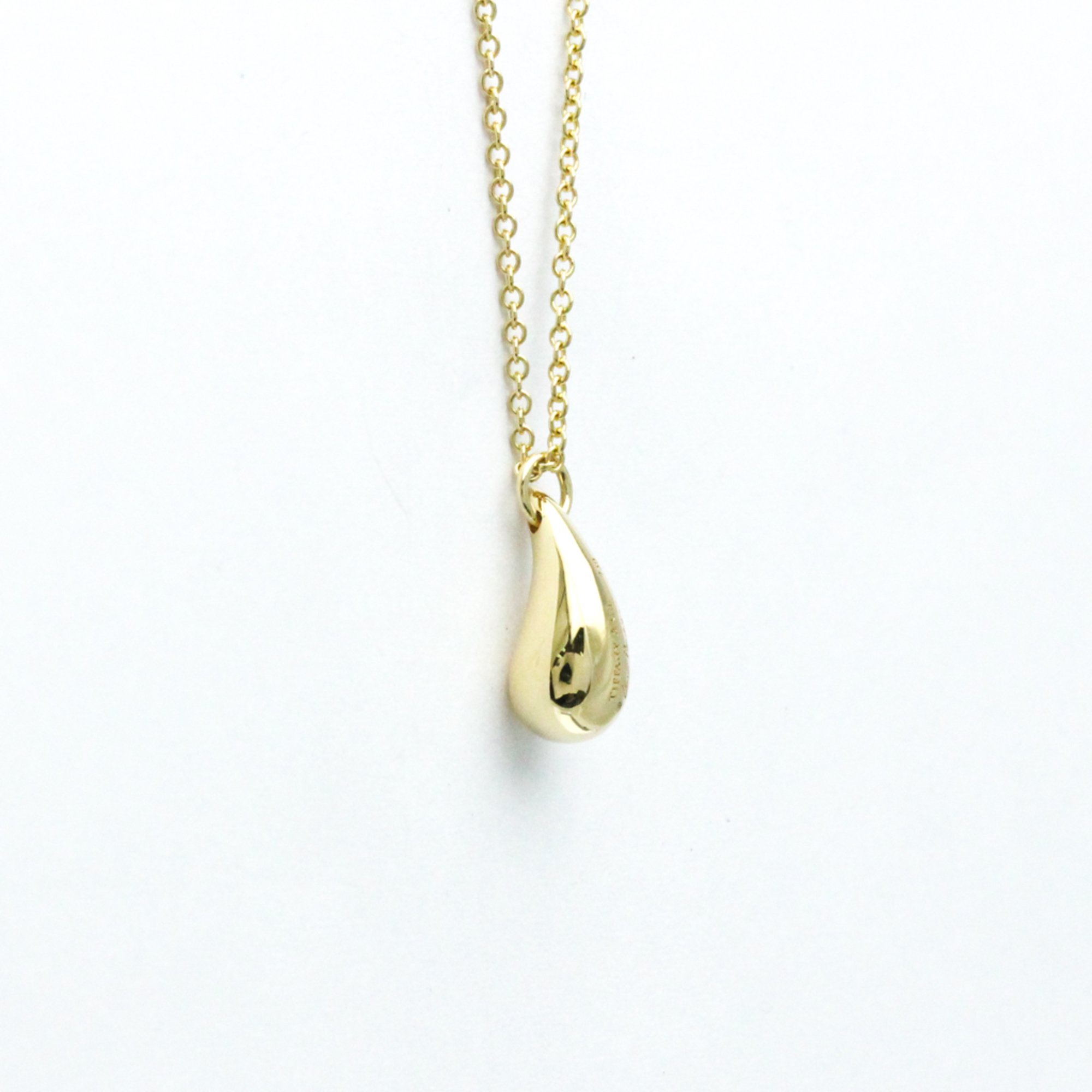 Tiffany Teardrop Yellow Gold (18K) No Stone Men,Women Fashion Pendant Necklace (Gold)