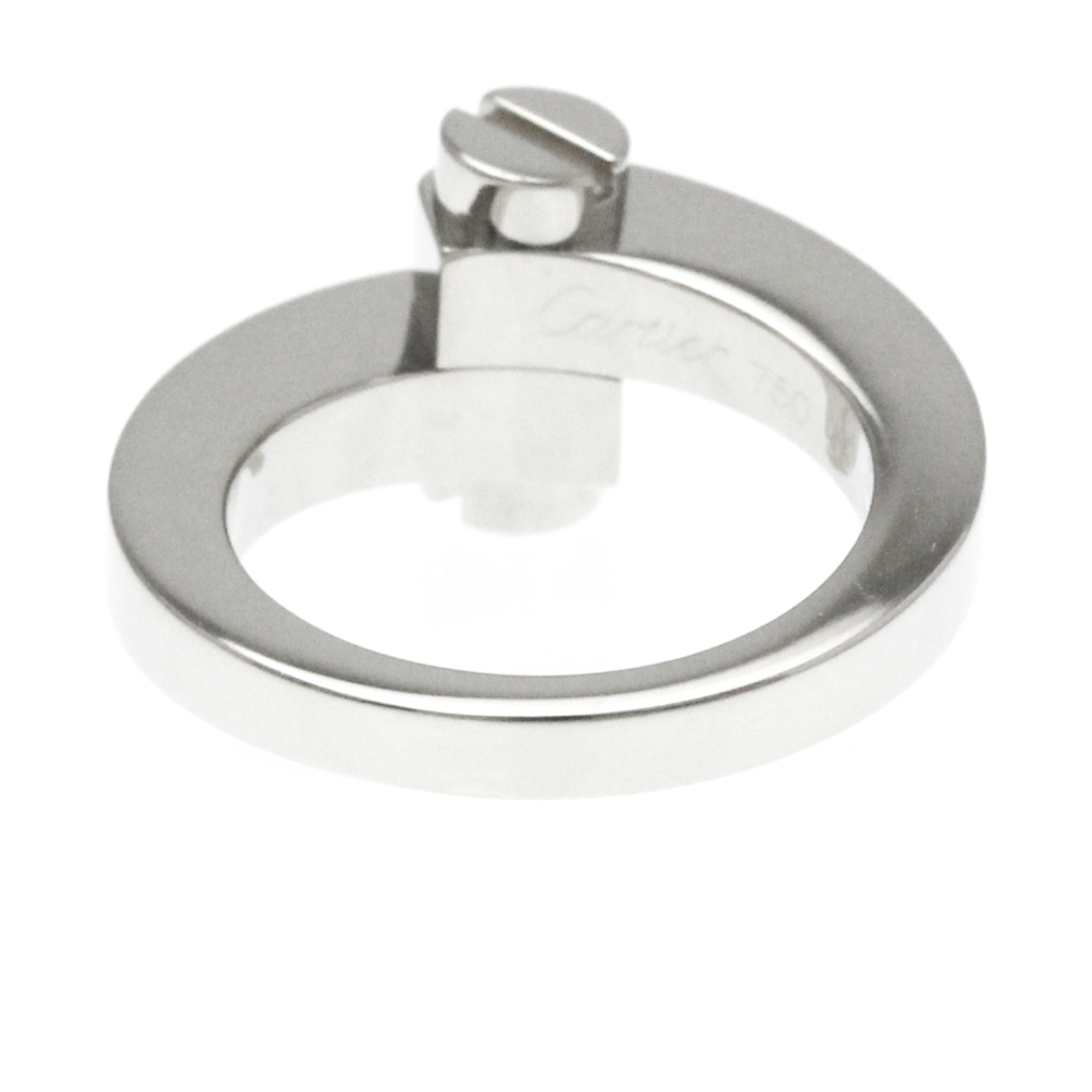 Cartier Menott Ring White Gold (18K) Fashion No Stone Band Ring Silver