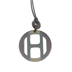 Hermes H Equipe Necklace Buffalo Horn Loden