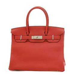 Hermes Birkin 30 Handbag Togo Rouge Kazak U Stamp