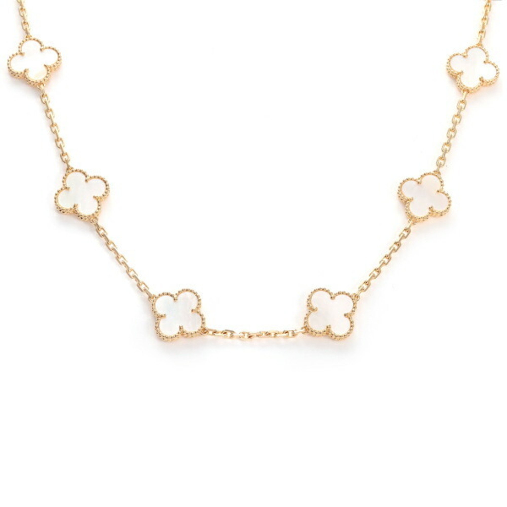 Van Cleef & Arpels Alhambra 10 motifs K18YG yellow gold necklace